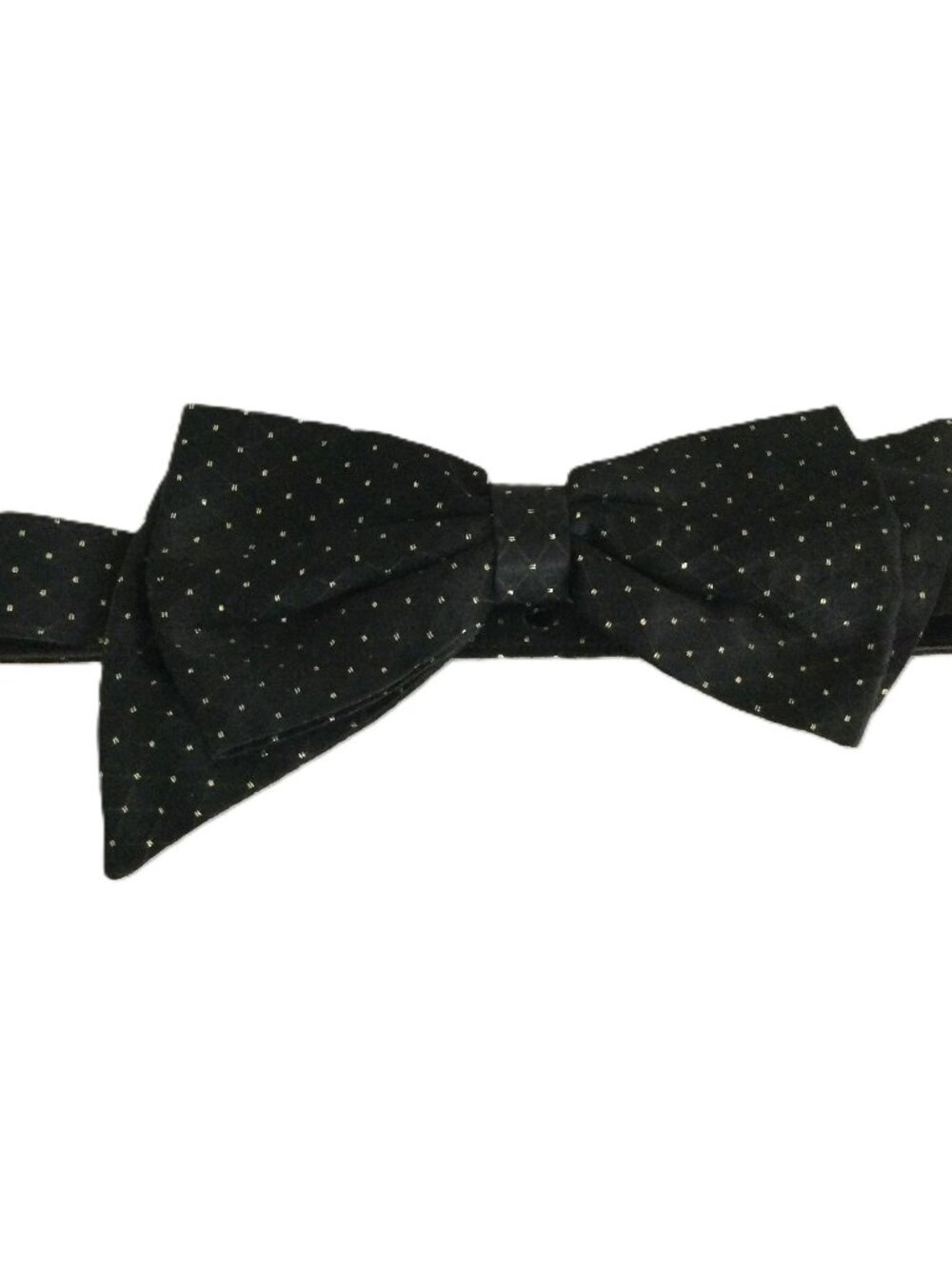 Accessories by Pearl Vintage Black Gold Flecked Bow Belt